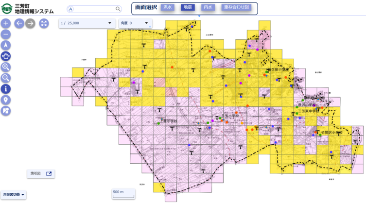 地図表示イメージ（ハザードマップ）