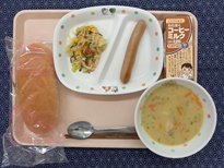 4月28日 オフシーズンでも！「富のさつまいも入り豆乳ポタージュ」