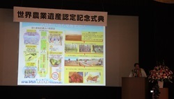 観光産業課長がプレゼンしている様子